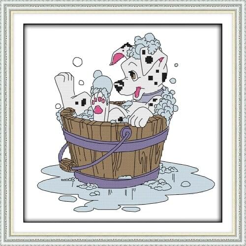 Dalmatian (6) cross stitch kit 18ct 14ct 11ct count printed canvas stitching embroidery DIY handmade needlework