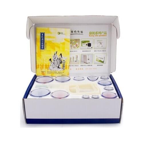 12 pcs acupuncture massage magnetic vacuum cupping set B12 thicken suction cups with one U shape cup