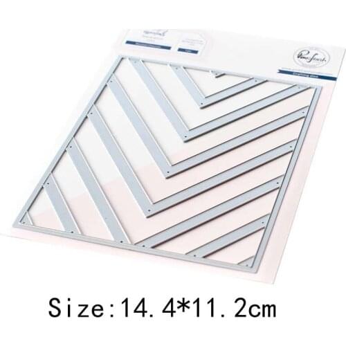 Metal Cutting Dies Rectangular diagonal stripes Scrapbooking Stencil Cut Die For DIY Card Crafts Handmade