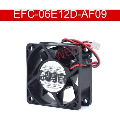 Genuine New EFC-06E12D-AF09 DC 12V 0.60A Brushless DC Cooling Fan
