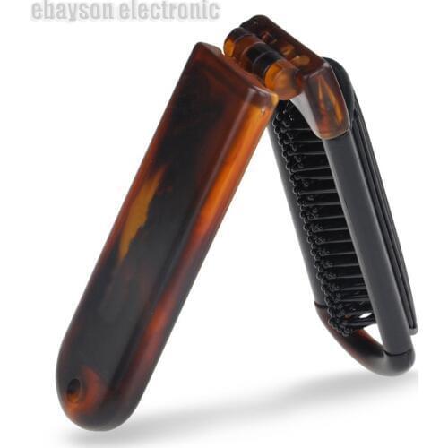 Pro Portable Foldable Hair Massage Brush Hairbrush Comb Mirror Travel