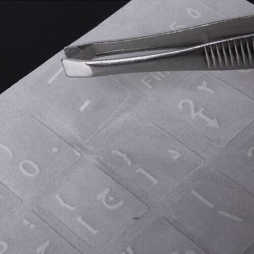 1Pc Transparent Keyboard Sticker Cover English Arabic Keyboard Protective Film Letter Sticker Suitable for Desktop and Laptop