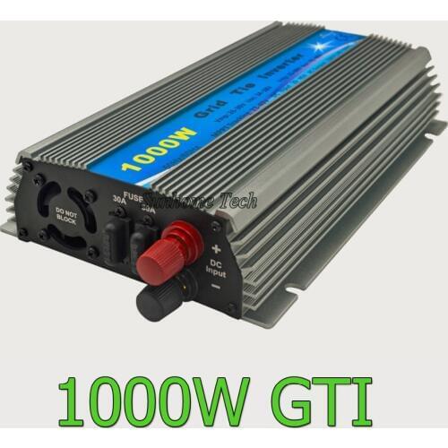 1000W Grid Tie Inverter DC20V-45V to AC110V 220V 24V/30V/36V For 60cells/72cells Panel