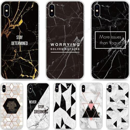 Silicone Black Marble Quote Cover For Oukitel C23 C22 C21 C19 C18 K6000 C17 C16 C15 C13 Pro K9 U20 Plus Y4800 Phone Case