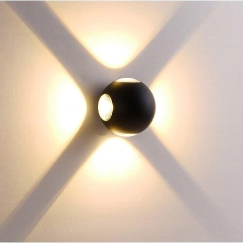 Modern Outdoor Waterproof IP65 Wall Lamp LED Wall Light Indoor/Outdoor Decor Up Down Dual-Head Aluminum Wall Lamp