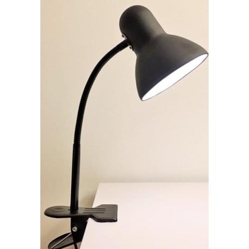 Modern Simple Clip on Base Frosted Iron Art Desk Lamp for Study Room Bedroom Beside Lights Student Dorm Office Table LED Decor