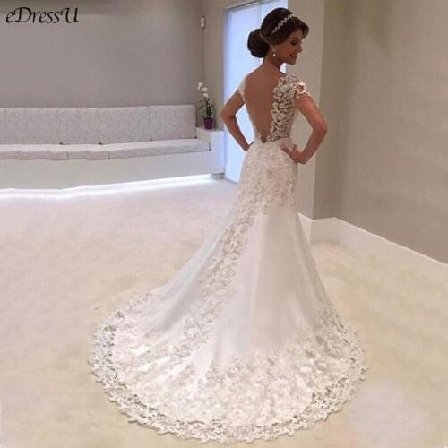 2020 Wedding Dress Elegant Lace Emboridery Wedding Dress Sexy Open Back Robe de Mairee JD-201701