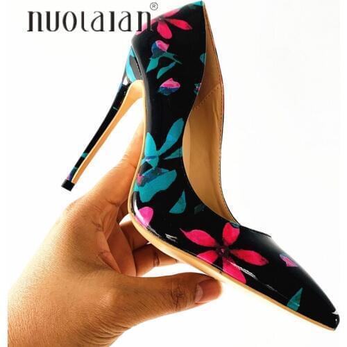 Women Pumps Patent Leather Shallow Shoes Woman Pointed Toe High Heels Shoes Luxury Party Wedding Bridal Shoes Sexy High Heels