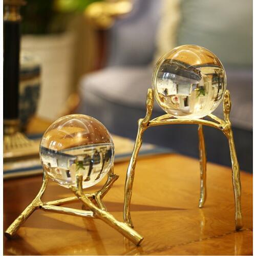 Home Decoration Crystal Ball Decoration European Living Room TV Cabinet Bookcase Office Wine Cabinet Decoration Wedding Gift