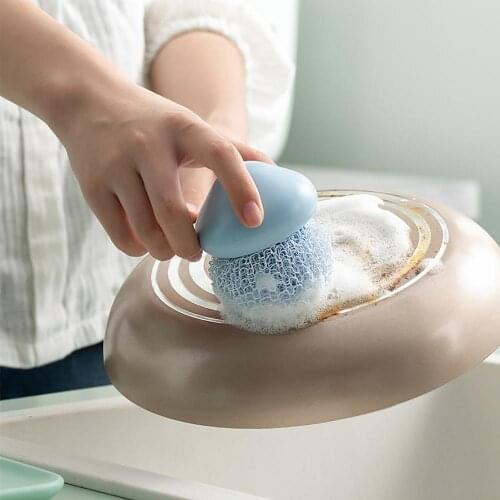 Cloud Shape Household Plate Pot Dish Bowl Cleaning Tool Brush Ball