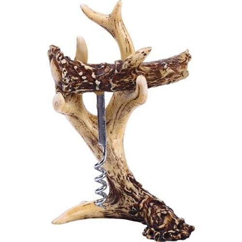 VINTAGE HOME DECORATION NORDIC RESIN CRAFTS ANTLER DECORATION WINE WINE BOTTLE OPENER HOME SOFT DECORATION ANTIQUE HOME DECOR