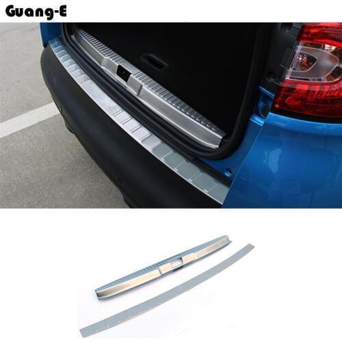 High Quality Car Body Stainless Steel Rear Trunk Bumper Trim Plate Lamp Frame Threshold Pedal For Renault Captur 2015 2016 2017
