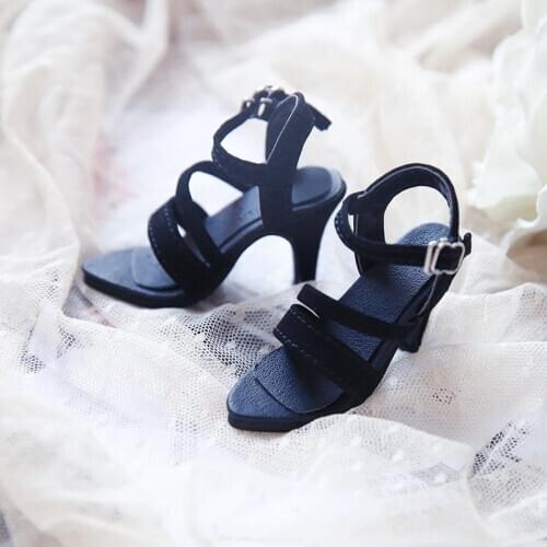 [wamami] Black/White For 1/3 SD DZ BJD Dollfie High Heel Sandals/Shoes