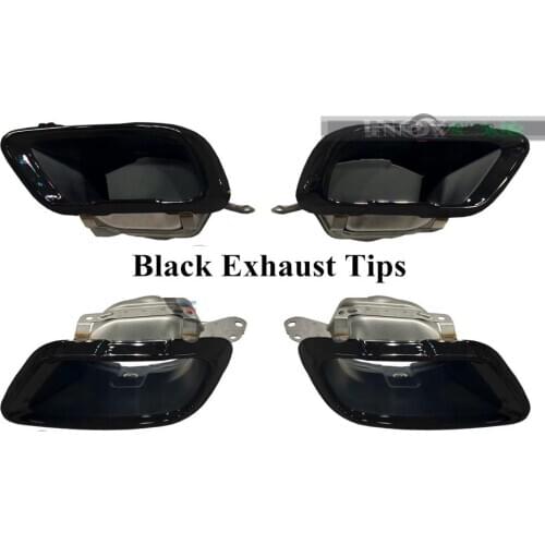 X5 G05 Exhaust Pipes, X6 G06 Mufflers Tips. X7 G07 End Tail throat 2019+ Black 304 Stainless Steel For G05 G60 G07 Exhaust Tips