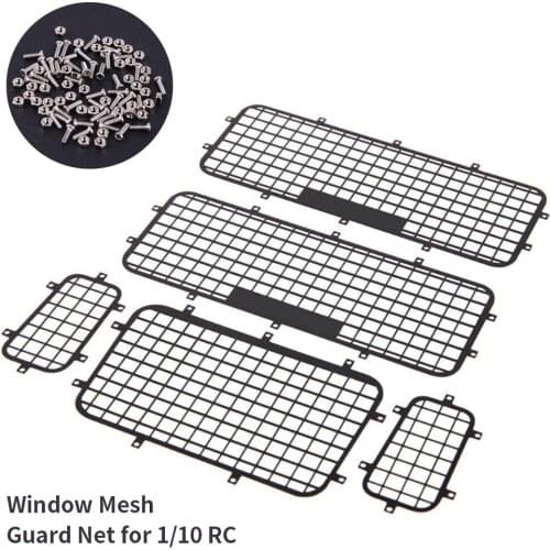 RCTOYFUN Aluminum Alloy Window Mesh Protective Net Kit DIY Appearance Accessories For 1/10 RC 4WD Traxxas TRX4 D110 Climbing Car