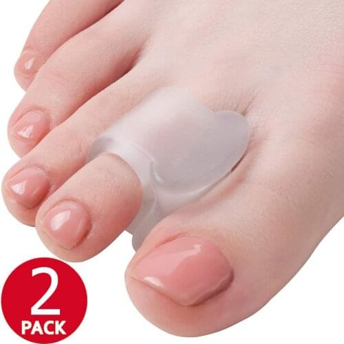1 Pair Toe Silicone Bunion Guard Foot Care Orthopedic Toe Separators Finger Toe Separator Correction Pad Foot Care Tool