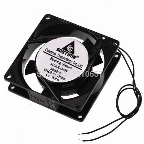 10 pieces lot Gdstime AC 220V 240V 2 wire Cooler 9cm 9225s 92*92x25mm 9225 Motor Brushless Cooling Fan