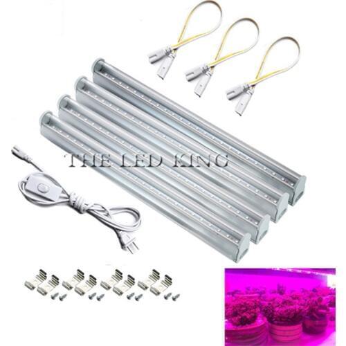 10W LED Grow Light T5 LED Plants Growing lamp full spectrum Greenhouse Garden Aquarium Light Tube Bulb + Plug Switch cable