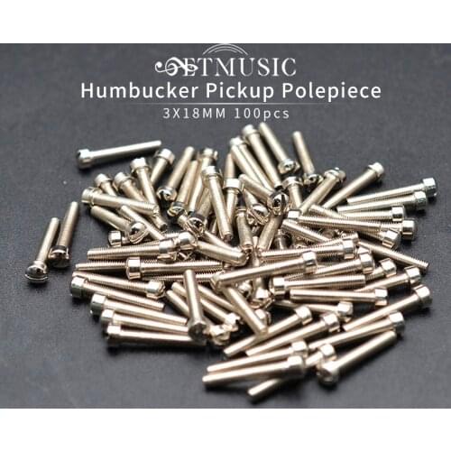100pcs Electric Guitar Humbucker Pickup Polepiece Pole Screws Guitar Pickup Screw Rods 18mm Length 3mm Diameter