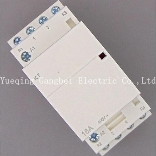 ICT 4P 16A 2NO 2NC 220V/230V 50/60HZ Din rail Household ac contactor