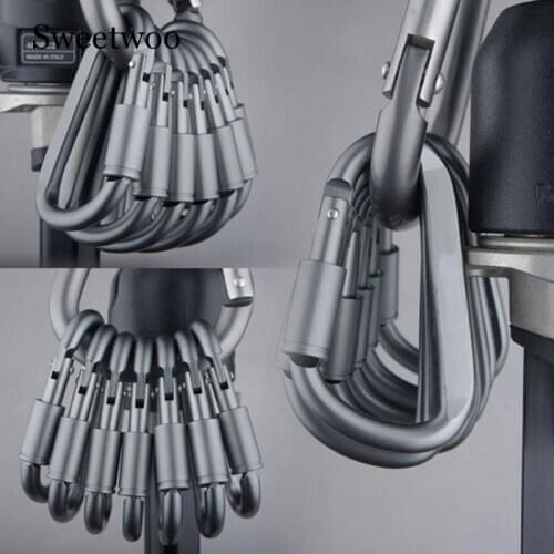 6pcs/lot Carabiner Travel Kit Camping Equipment Alloy Aluminum Survival Gear Camp Mountaineering Hook Carabiner