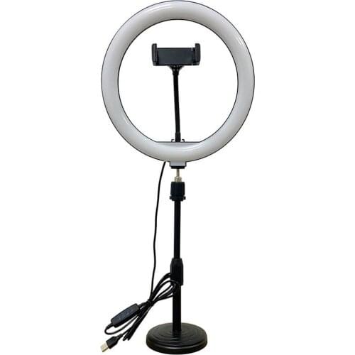 Photography Selfie Stick Ring Light 20cm LED Makeup Ring Lamp With Phone Holder USB Plug For Live Stream Youtube Video Holder