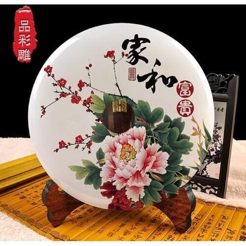 Creative Home Furnishing wine ornaments Chinese living room decor natural jade ornaments crafts entrance Feng Shui