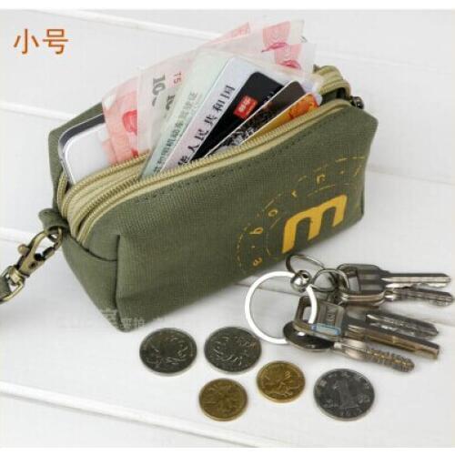Small sized men&womens Unisex Casual Coin Case canvas handbag wallet clutch bag for iphone4 with zipper around