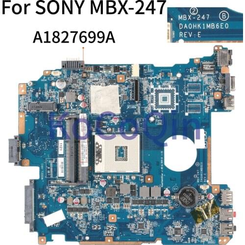 KoCoQin laptop Motherboard For SONY VPCEH VPCEH14FM MBX-247 HM65 Mainboard DA0HK1MB6E0 A1827699A A1827702A A1827700A