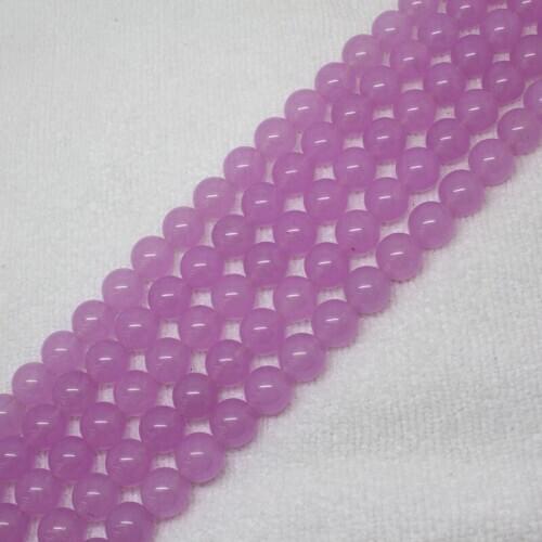 Mini. Order is $7! 12mm Light Purple Jades Round DIY Jewelry Making Loose Beads 15"