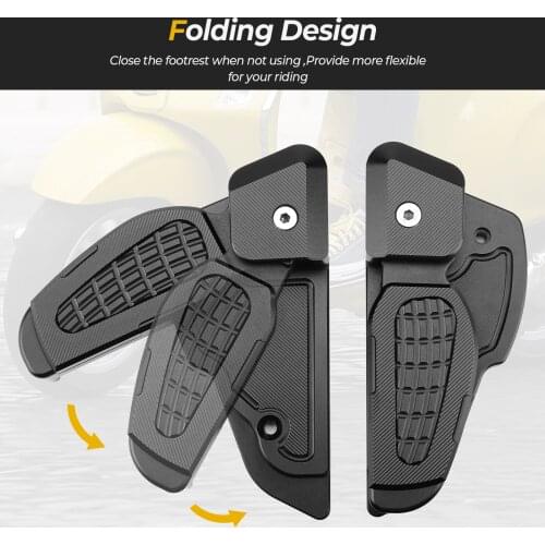 Motorcycle Rear Footrest For Vespa Prima 125 150 SPRINT 2017-2020 Passenger Extension Foot Pad Footpegs Adapter Foot pegs