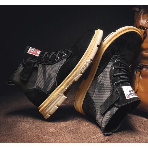 Male men shoe Casual leather Sneaker sports Mens casual 2020 outdoor fashion boots sneaker loafers black leisure hot sale on