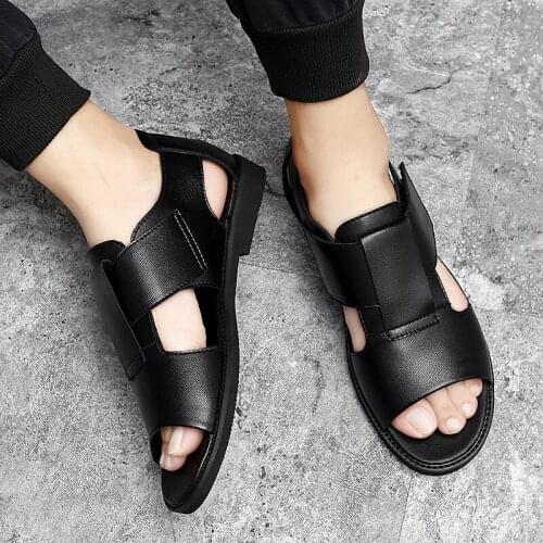 2021 Summer Gladiator Mens Beach Sandals Outdoor Breathable Shoes Roman Good Quality Men Casual Shoe Flip Flops Large Size 44