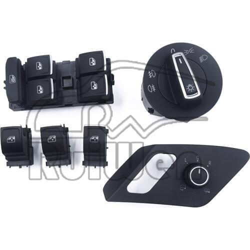 New Window Headlight Mirror Switch Button 6/Set for VW GOlf Mk7 2013 2014 2015- 2019