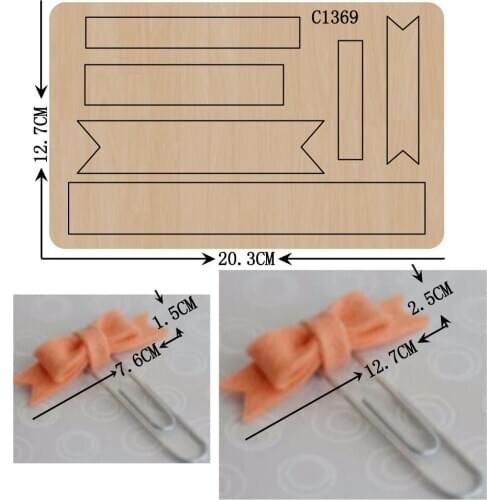 New Bow Wooden die Scrapbooking C-1369 Cutting Dies Multiple sizes