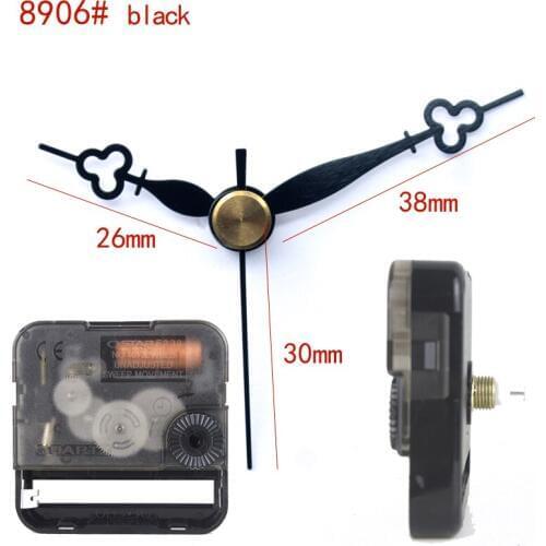 Ostar F333 Silent Movement Plastic quartz clock mechanism with 8906# black short hands Clock Accessory Quartz DIY Clock kits