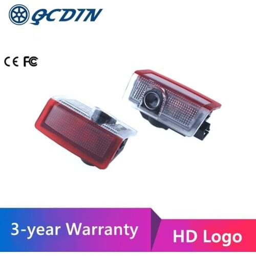 QCDIN for MB EQC LED Car Welcome Light Door Logo Courtesy Lamp Projector Light for MB EQC With HD Logo