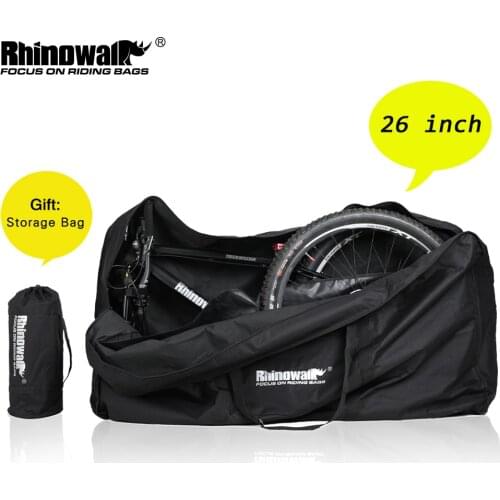 Rhinowalk Folding Bicycle Carry Bag 26"-29" Big Capacity Bike Cover Outdoor Bicycle Packing Storage Carrier Travel Bag Black