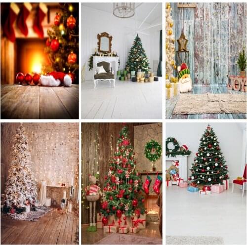 Christmas Indoor Theme Photography Background Fireplace Children Portrait Backdrops For Photo Studio Props 21712 YXSD-12