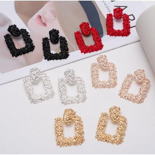 Punk Stainless Steel Earrings Bohemian Big Earrings for Womens Party Jewelry Earrings 2021 Trend Hot Jewelry Dangling Earrings