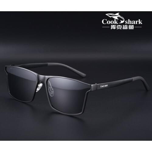 Cook Shark Polarizer for Day and Night Mens Driving Drivers Driving Sunglasses Mens Tide Color Change Sunglasses