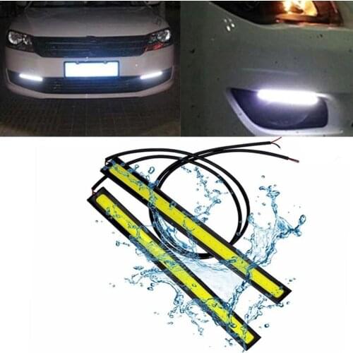 2pcs 17cm Universal Daytime Running Light Car COB DRL LED Strip Light External Lights Auto Waterproof Car Styling Led DRL Lamp