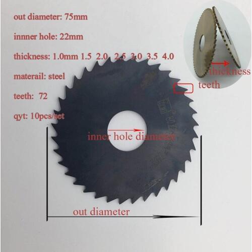 1PC 75mm Outdiamter Cutting Tool HSS Saw Blades for circle Power Tool