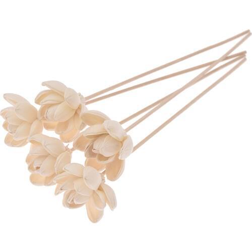 2PCS 5PCS Water Lily Flower Aromatherapy Rattan No Fire Aroma Diffuser Sticks Home Living Room Aromatic Incense