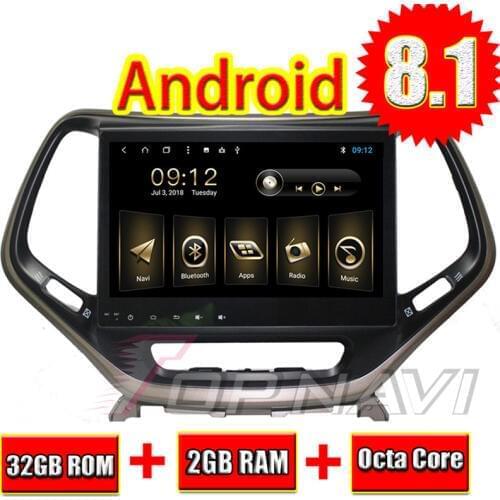 TOPNAVI 10.1" Octa Core Android 8.1 Car GPS Navigation for JEEP Cherokee 2016 Auto radio Multimedia Audio Stereo,NO DVD Magnitol