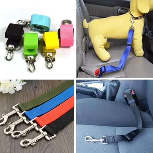 Dog Pet Cat Car Seat Belt for Dog Cat Pet Goods Animals Adjustable Harness Lead Leash Small Medium Travel Clip French Bulldog