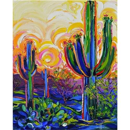 BMBY-DIY 5D Diamond Painting Full Drill Rhinestone Embroidery for Adult Diamond Painting Kit Paint with Diamonds Cactus