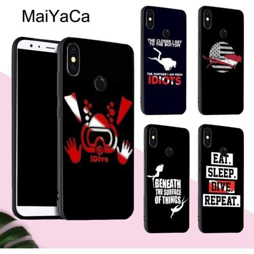 Scuba Diver Diving Underwater Snorkeling For POCO X3 F2 Pro F1 Case For Redmi Note 9 Pro 8 T 9S 9A 9C For Mi Note 10 Lite 9T Pro