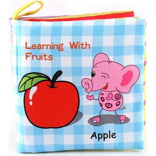 Baby Learning Education Animal Embroidery Soft Cloth Book Animal Fabrics Cognitive Books Baby Kids Early Learning Cloth Books