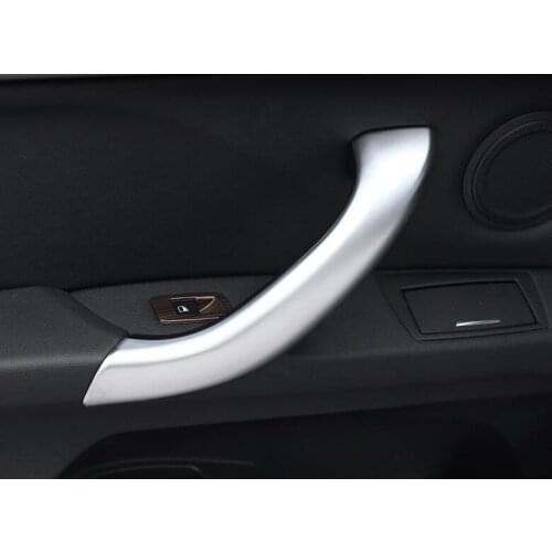 For BMW X1 F48 2016-2018 ABS Matte Silver Car Inner Door Handle Trim Car Accessories For BMW X2 F47 2018 4pcs